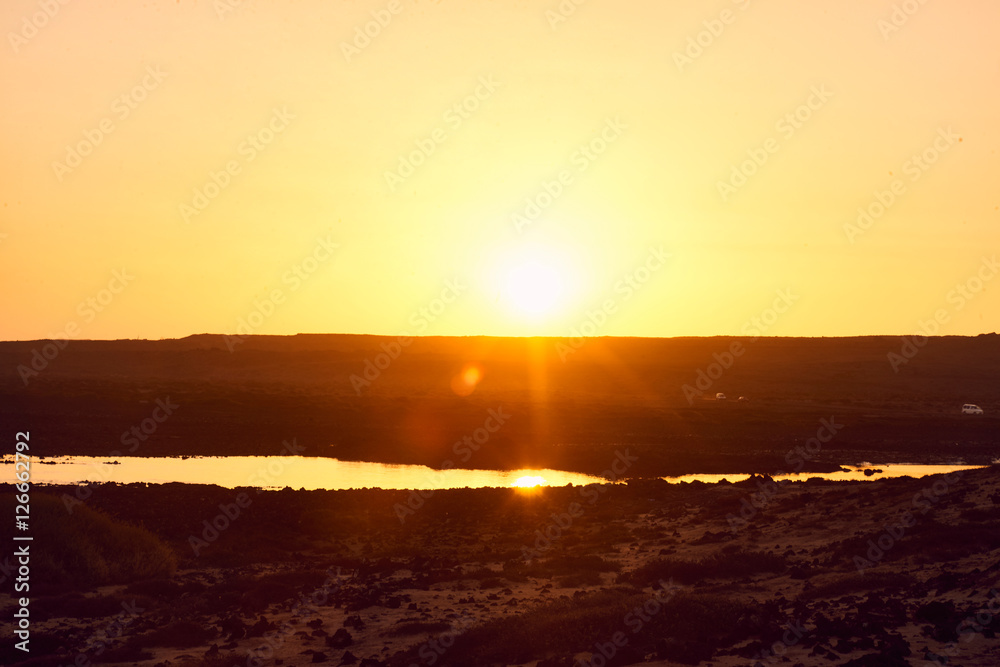 Meer Sonnenaufgang Sonnenuntergang Fuerteventura