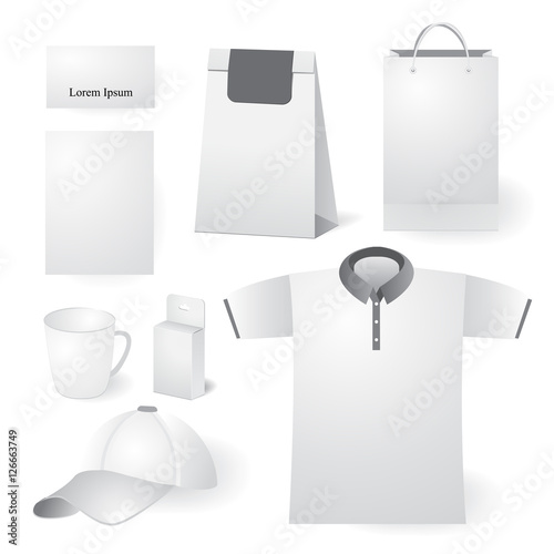 stock vector corporate identity template. set of mock up