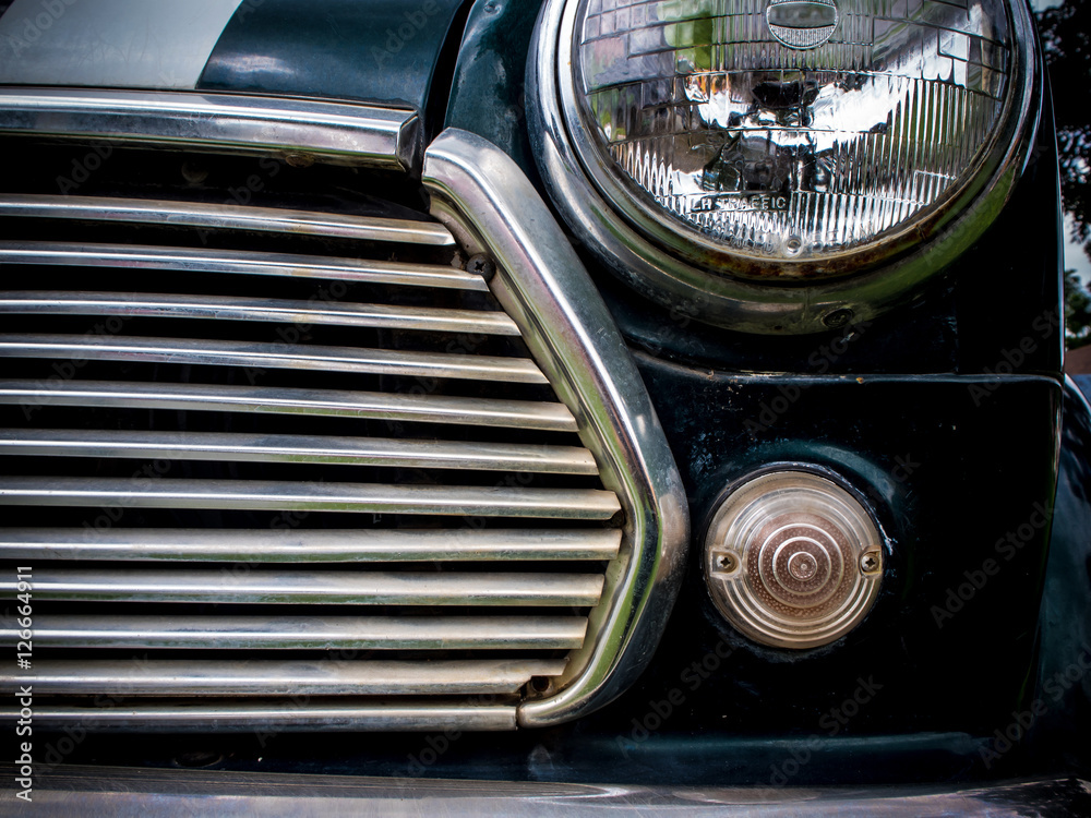 Head light of vintage car