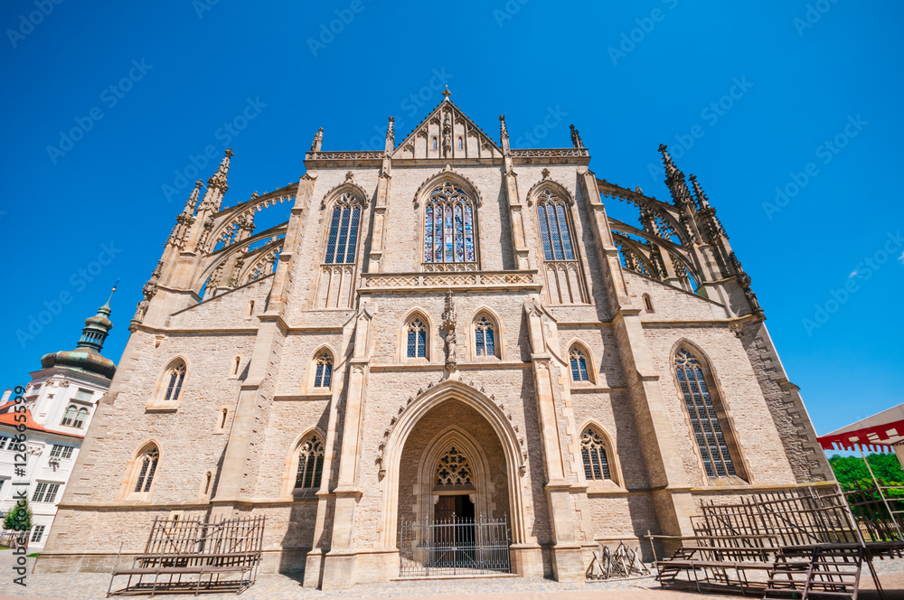Fototapeta premium Cathedral of St. Barbara in Kutna Hora, Czech Republic