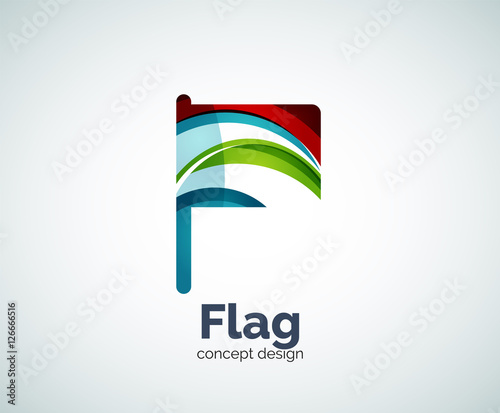 Vector flag logo template