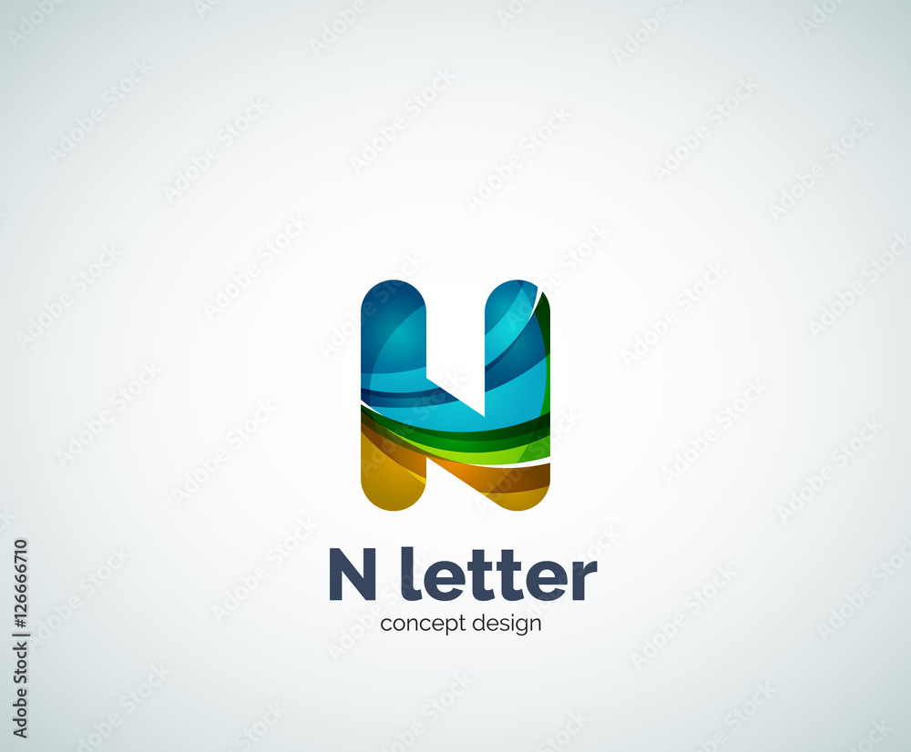 Fototapeta premium Letter N logo