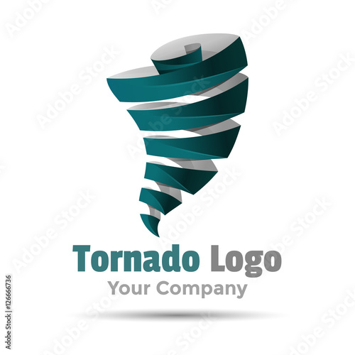 Hurricane typhoon tornado wind storm. Volume Logo Colorful 3d Vector Design Corporate identity