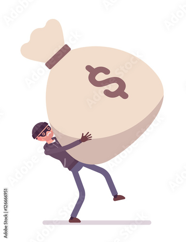 Thief and a giant money sack