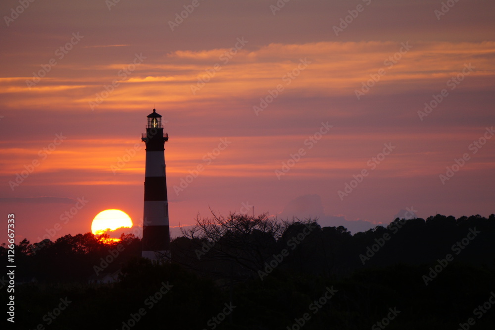 Bodie Lighthouse Sunset