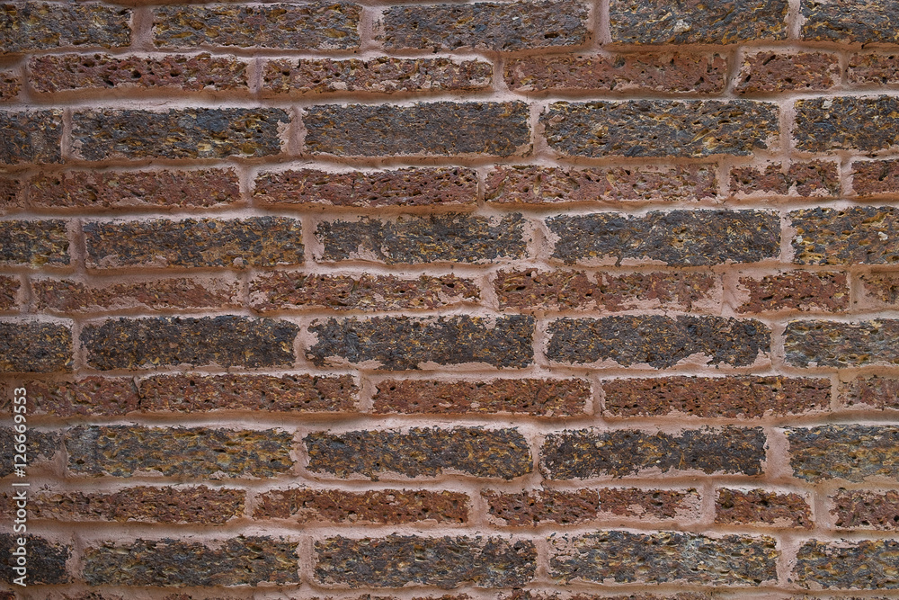 Naklejka premium New and Clean Red Brick Wall