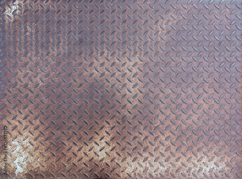 Diamond rusty steel plate - grunge texture