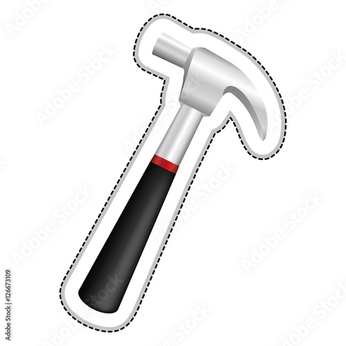 hammer tool icon image vector illustration design 