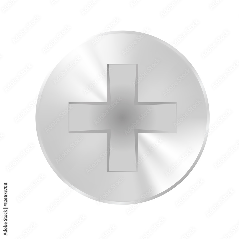 Obraz premium Vector illustration. Cap screws flat, glossy surface.