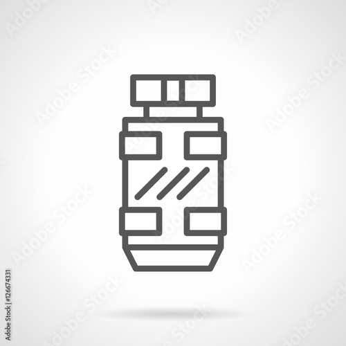 Masculine scent black line vector icon