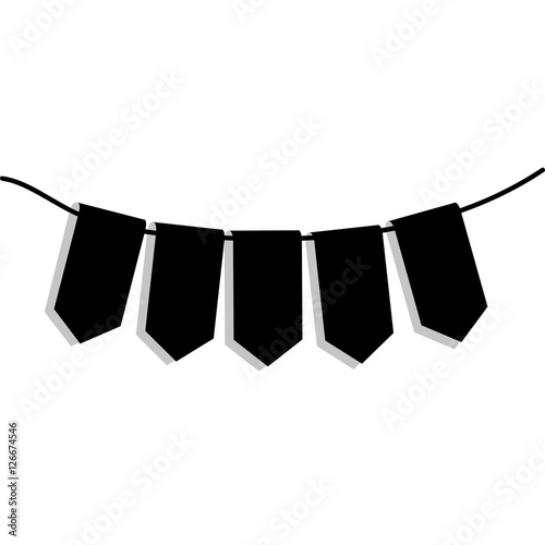 party pennant icon image vector illustration design 