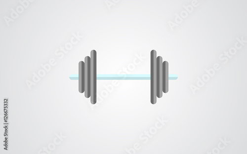 dumbell icon. dumbell sign shadow flat