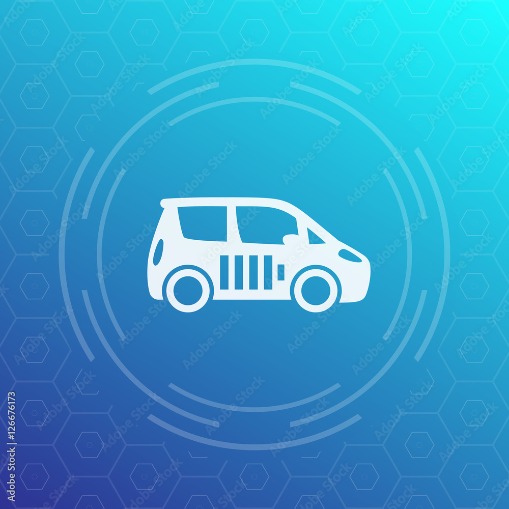 electric car, vehicle icon, EV, green ecologic transport