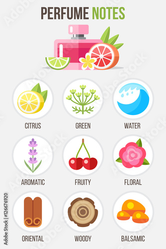 Perfume notes and ingredients