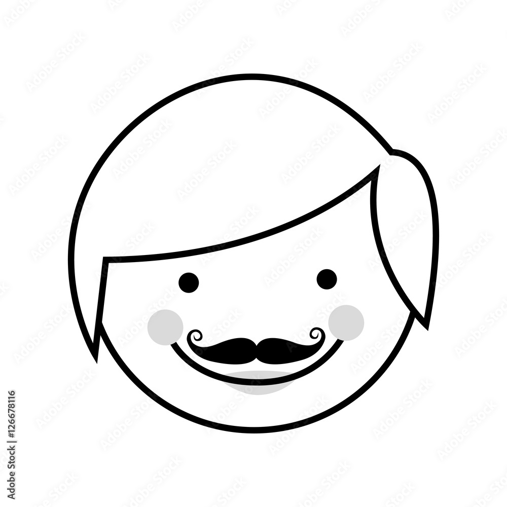 man cartoon face icon image vector illustration design 