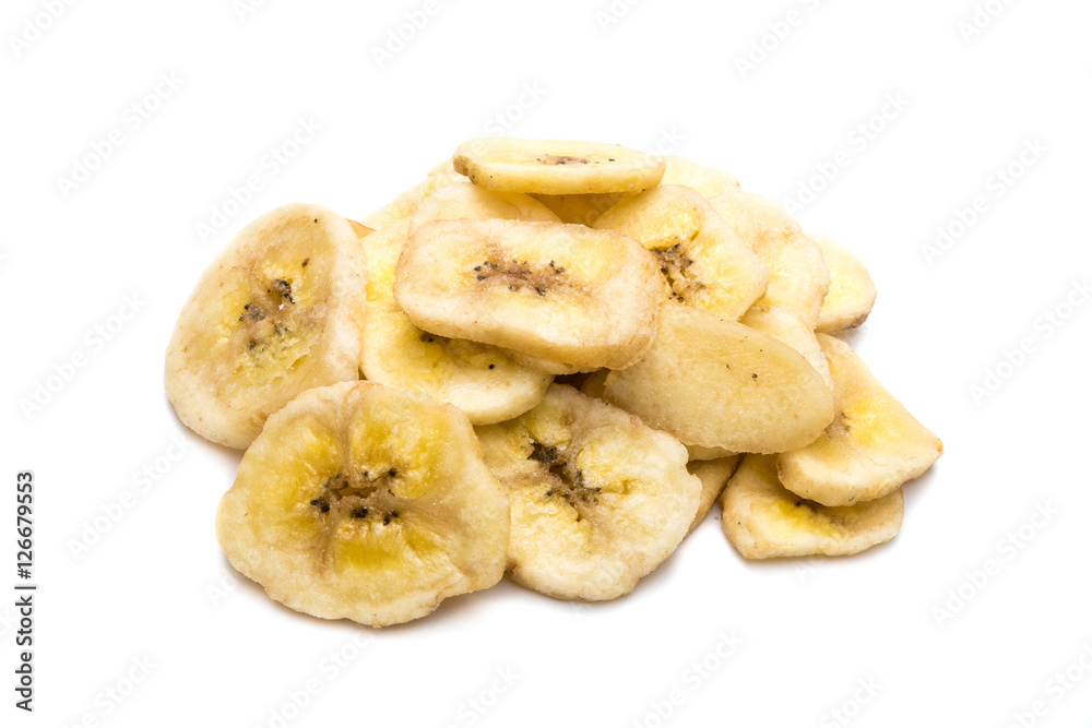 Bananenchips isoliert 