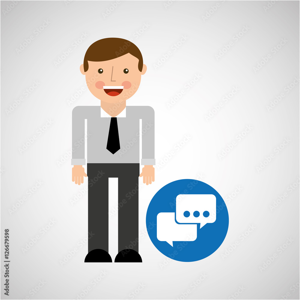 social media man bubble speech concept vector illustration eps 10 social media man bubble speech concept vector illustration eps 10