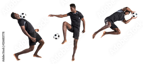 Black man playing football