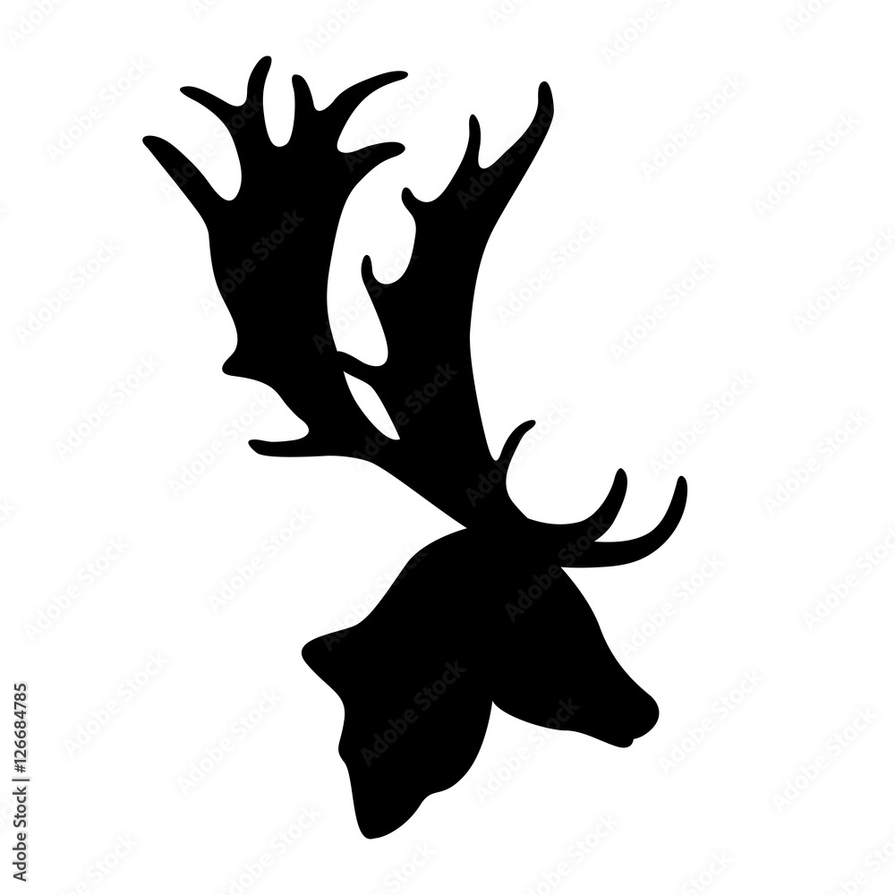 deer head vector illustration black silhouette deer head vector illustration black silhouette