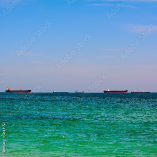 Fototapeta Naklejka Na Ścianę i Meble -  Ships on Horizon