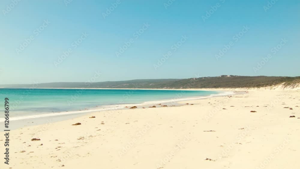 Looking Down A Sandy Beach In Western Australia Looking Down A Sandy Beach In Western Australia