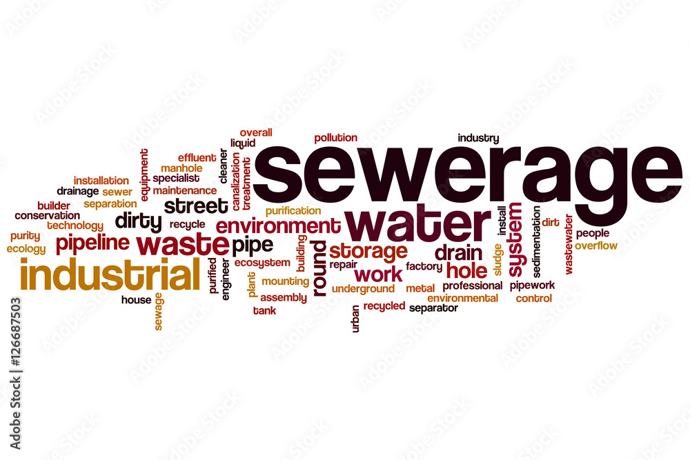 Sewerage word cloud