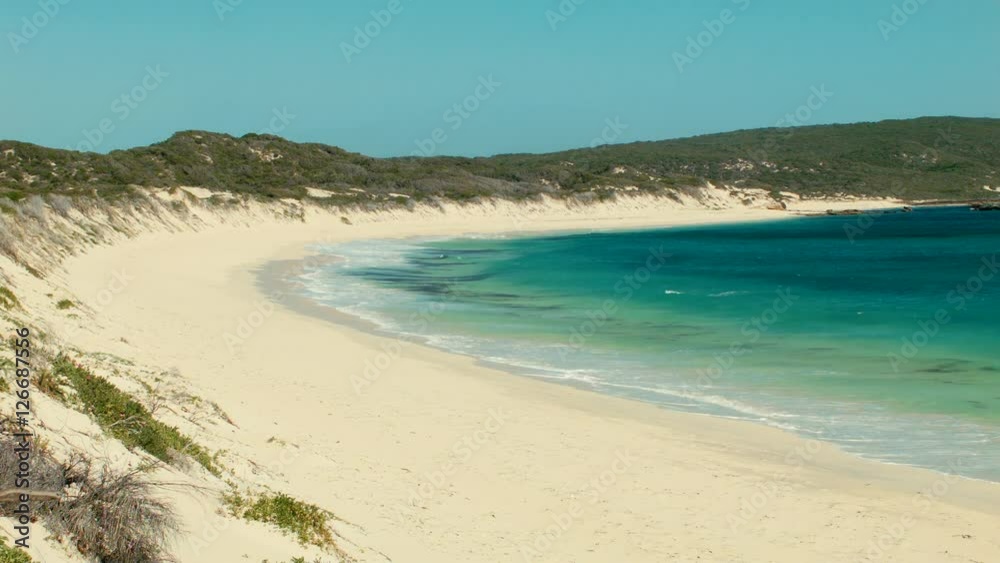 Looking Down A Sandy Beach In Western Australia Looking Down A Sandy Beach In Western Australia
