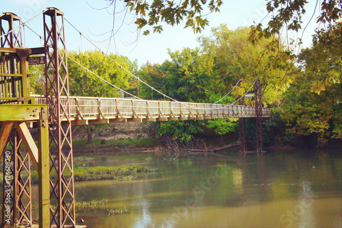 Bridge over calming waters