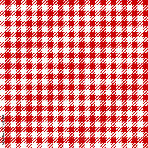 Red check plaid seamless fabric texture