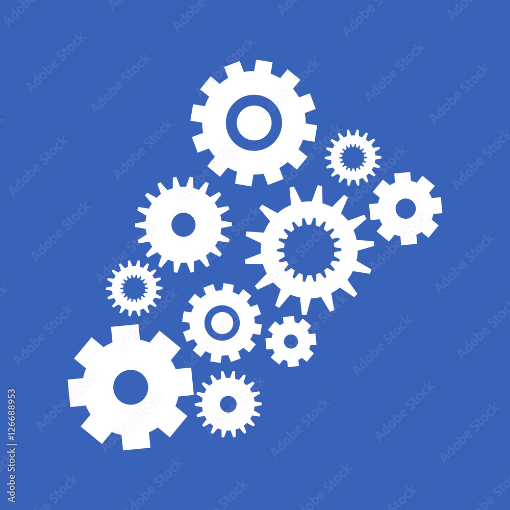 Cogwheel gear mechanism vector settings vector icon Cogwheel gear mechanism vector settings vector icon