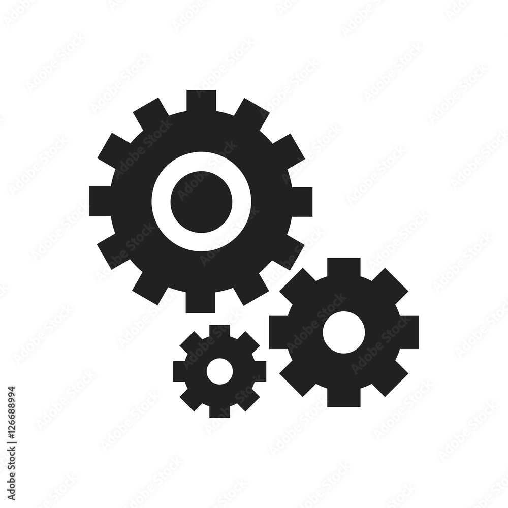 Cogwheel gear mechanism vector settings vector icon Cogwheel gear mechanism vector settings vector icon
