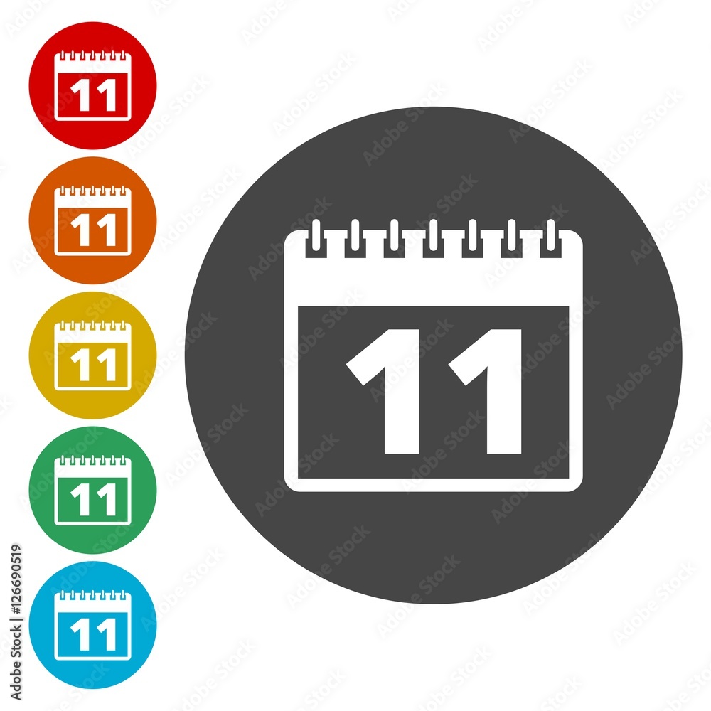 Calendar icon - number 11 Calendar icon - number 11