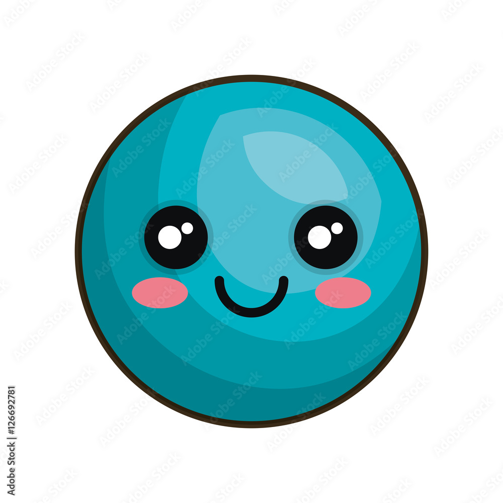 Fototapeta premium emoticon kawaii style icon vector illustration design