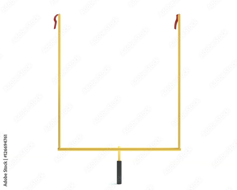 3d illustration of football uprights 3d illustration of football uprights