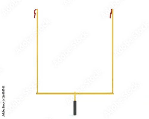 3d illustration of football uprights