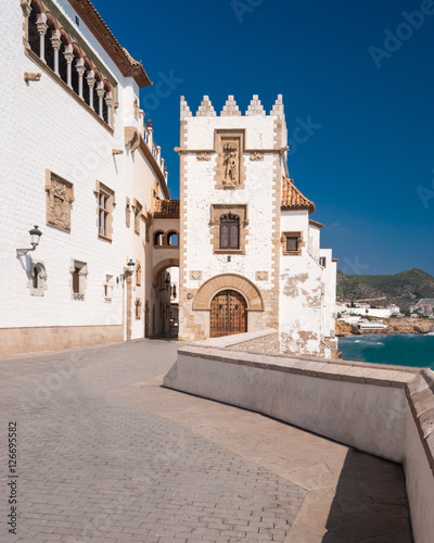 Maricel Palace at Sitges on southern Barcelona in Catalonia Province  Spain