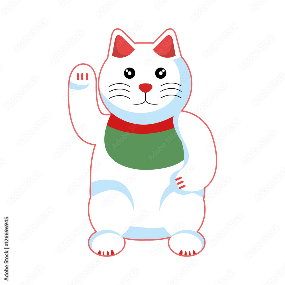 cat luck japanese culture vector illustration design cat luck japanese culture vector illustration design
