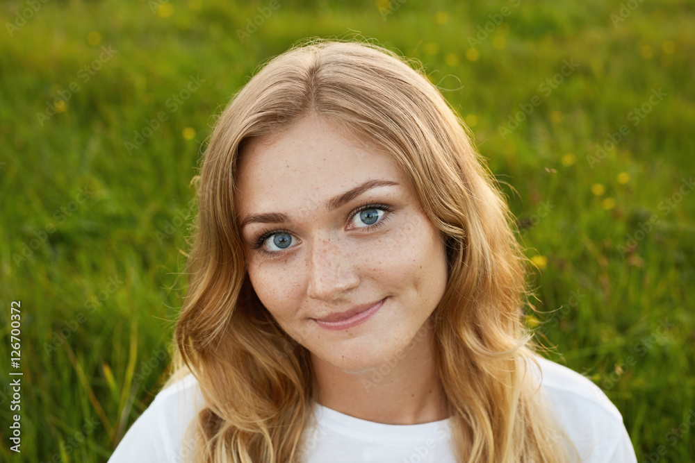 A portrait of girl having nice smile with dimple on her face wea A portrait of girl having nice smile with dimple on her face wea
