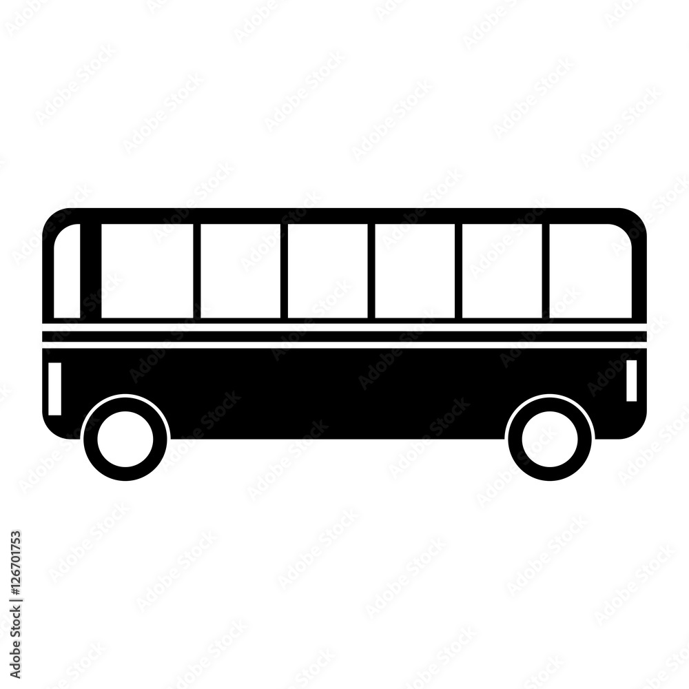 bus transport silhouette icon vector illustration design bus transport silhouette icon vector illustration design