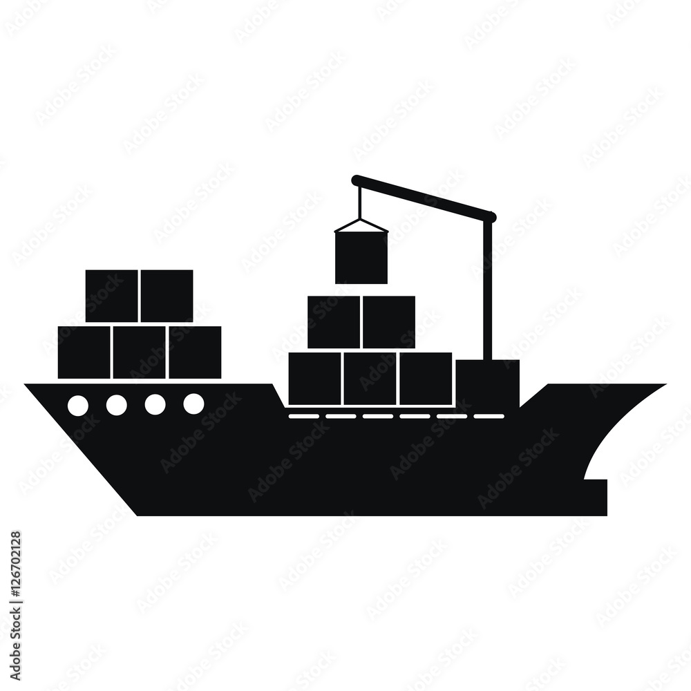 cargo ship silhouette icon vector illustration design cargo ship silhouette icon vector illustration design