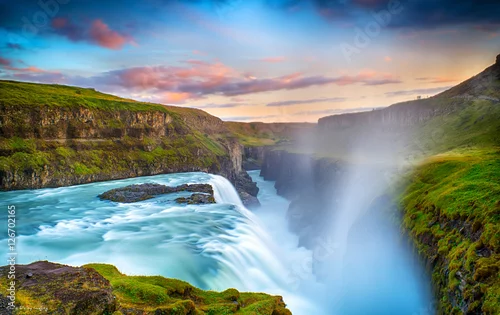 Obraz Gulfoss Falls, Islandia