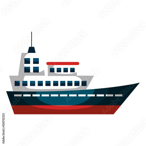 cruise ship silhouette isolated icon vector illustration design