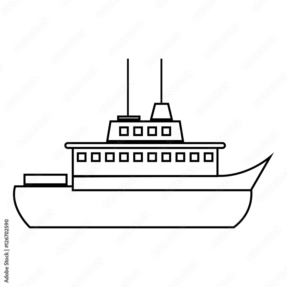 cruise ship silhouette isolated icon vector illustration design cruise ship silhouette isolated icon vector illustration design