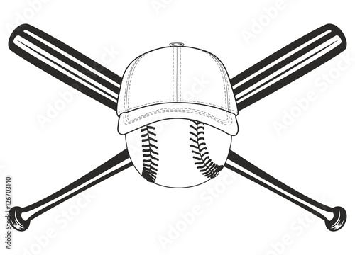 ball and crossed bats