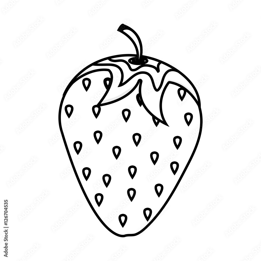 Fototapeta premium strawberry fresh fruit isolated icon vector illustration design