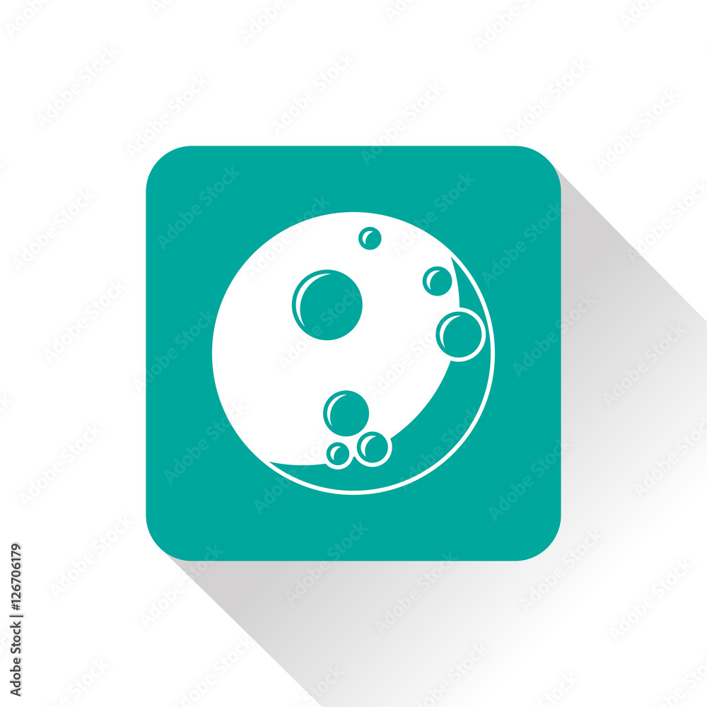 Moon flat icon. Vector illustration. Moon flat icon. Vector illustration.