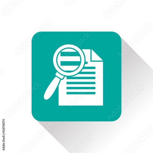 Search in file icon. Find in document symbol. Flat sign vector