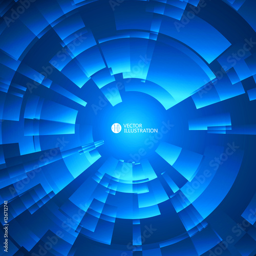 Radial abstract graphics, vector illustration.