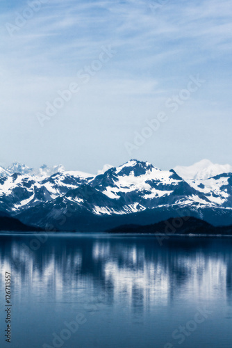Mountain in Alaska reflecting in the Ocean © tpc0361