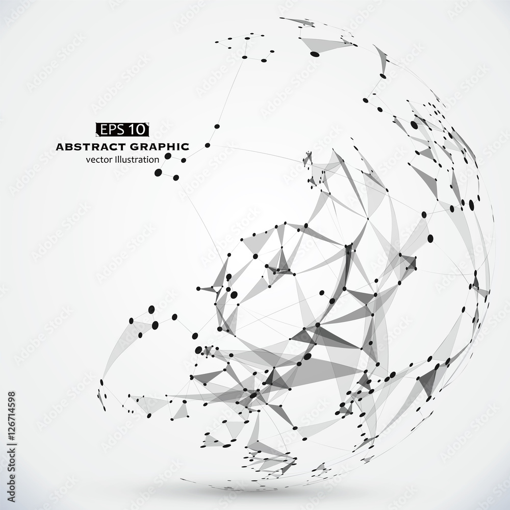 Dot, line and surface consisting of abstract graphics.